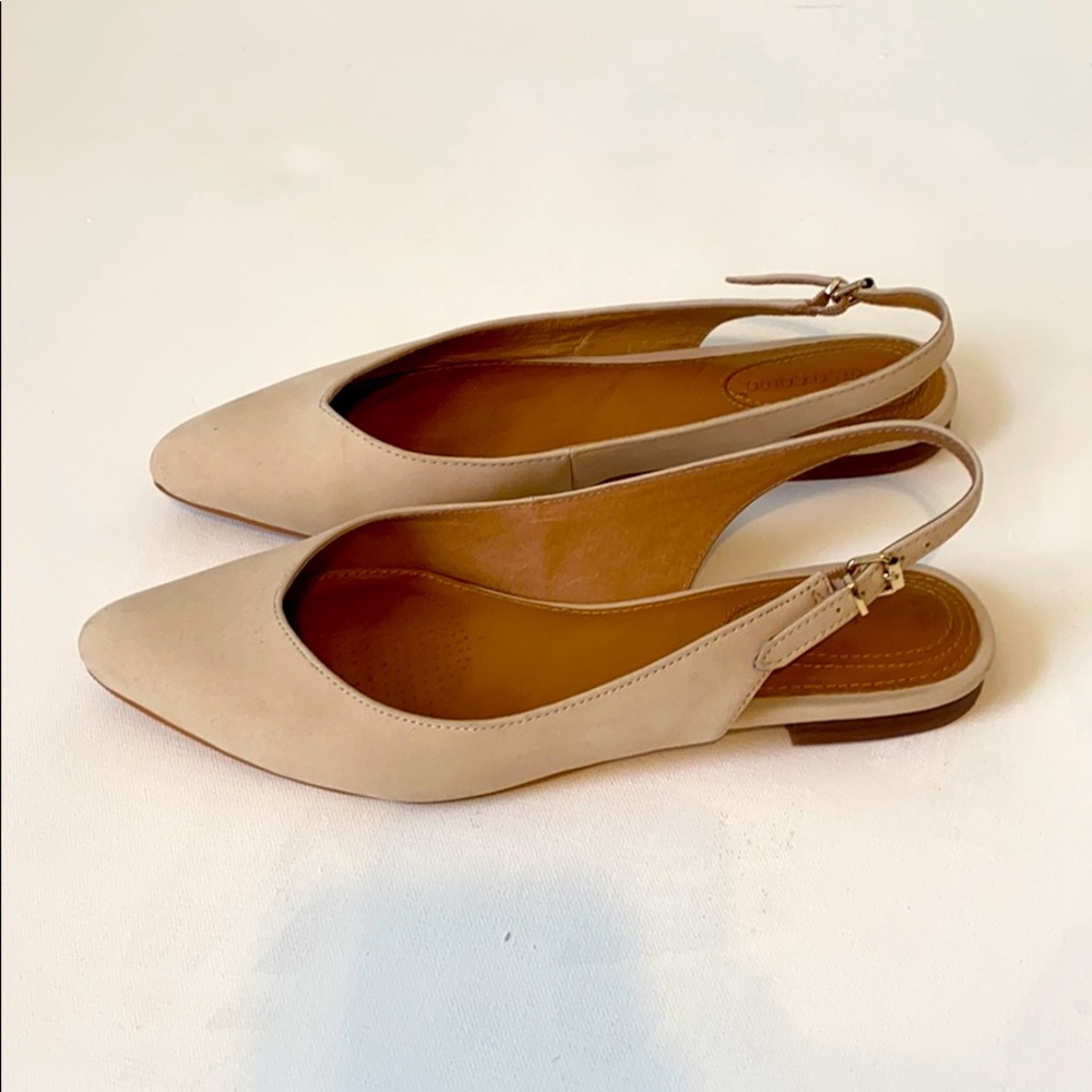 Corso Como beige leather pointy flats